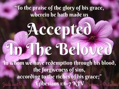 YOU HAVE BEEN ACCEPTED IN THE BELOVED
