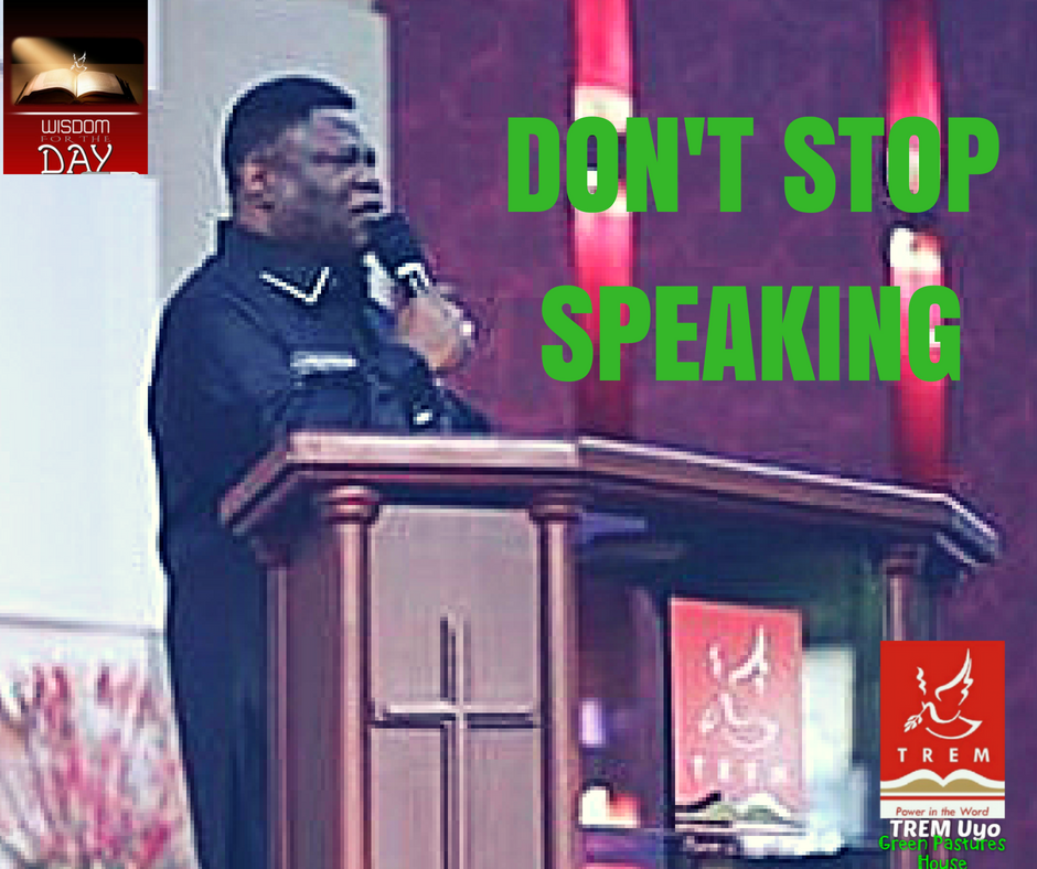 DON’T STOP SPEAKING
