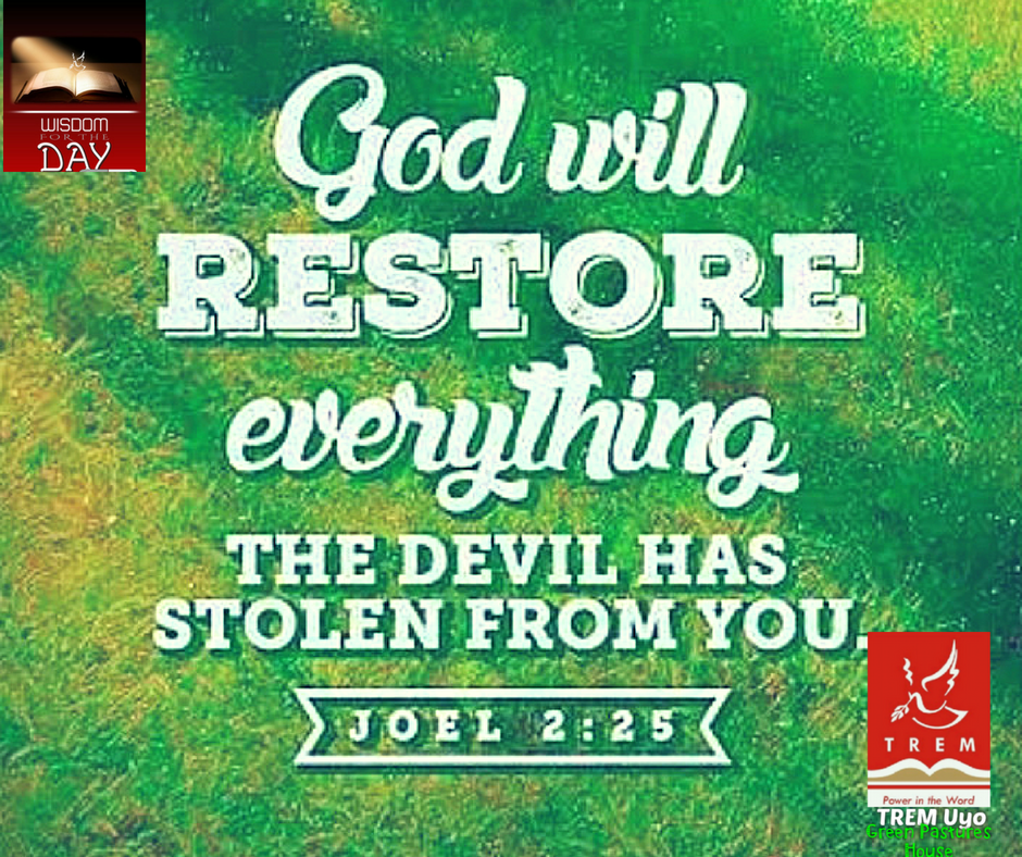 GOD WILL RESTORE YOU