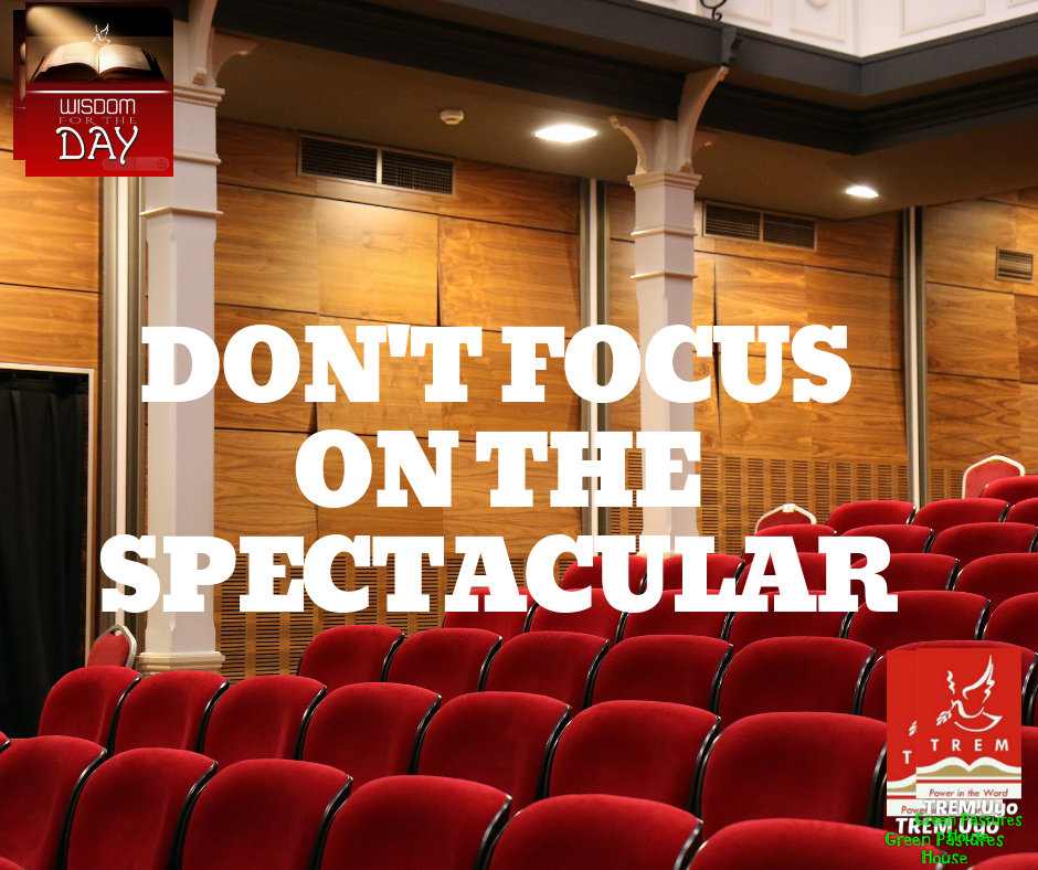 DON’T FOCUS ON THE SPECTACULAR