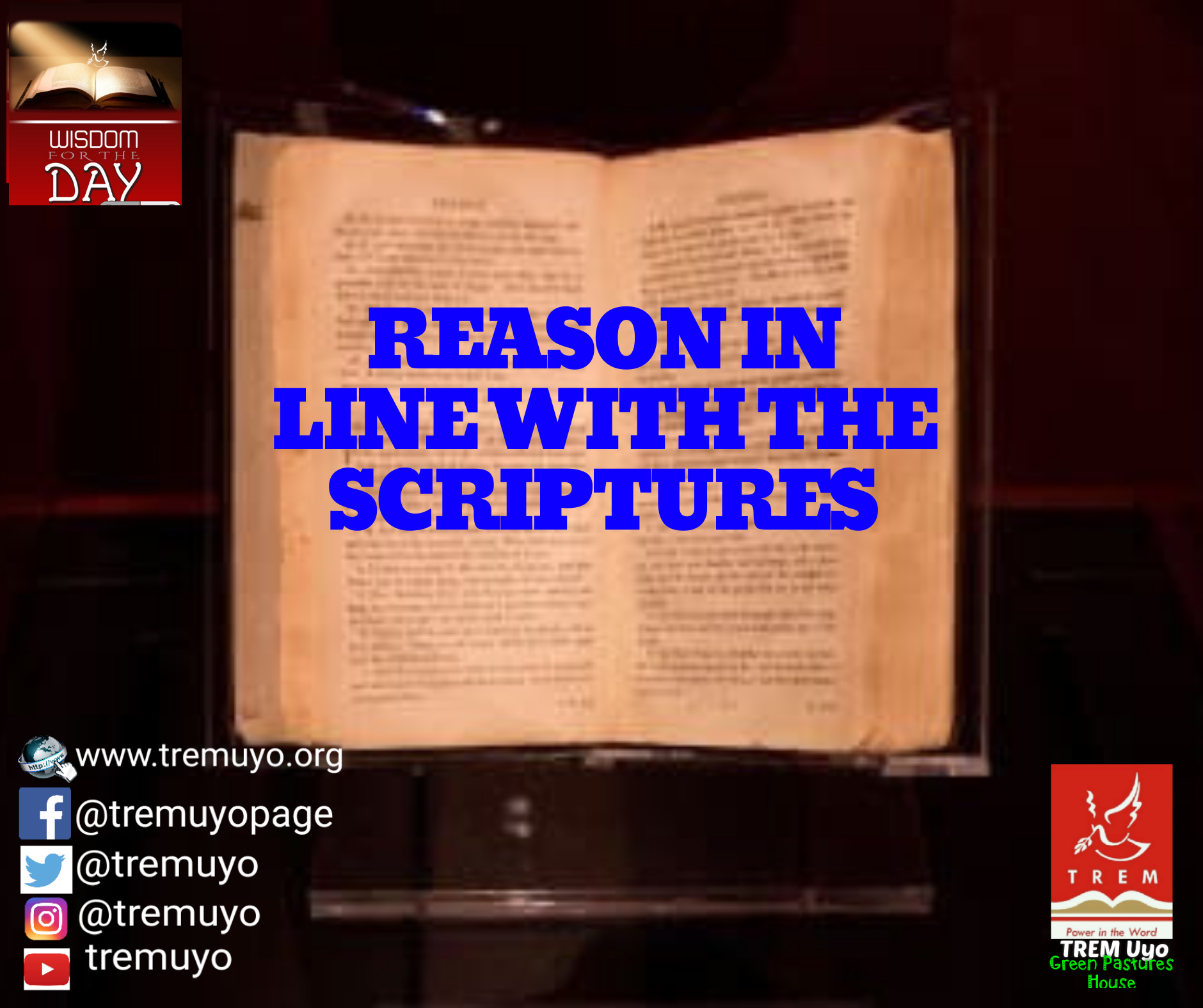 REASON IN LINE WITH SCRIPTURES