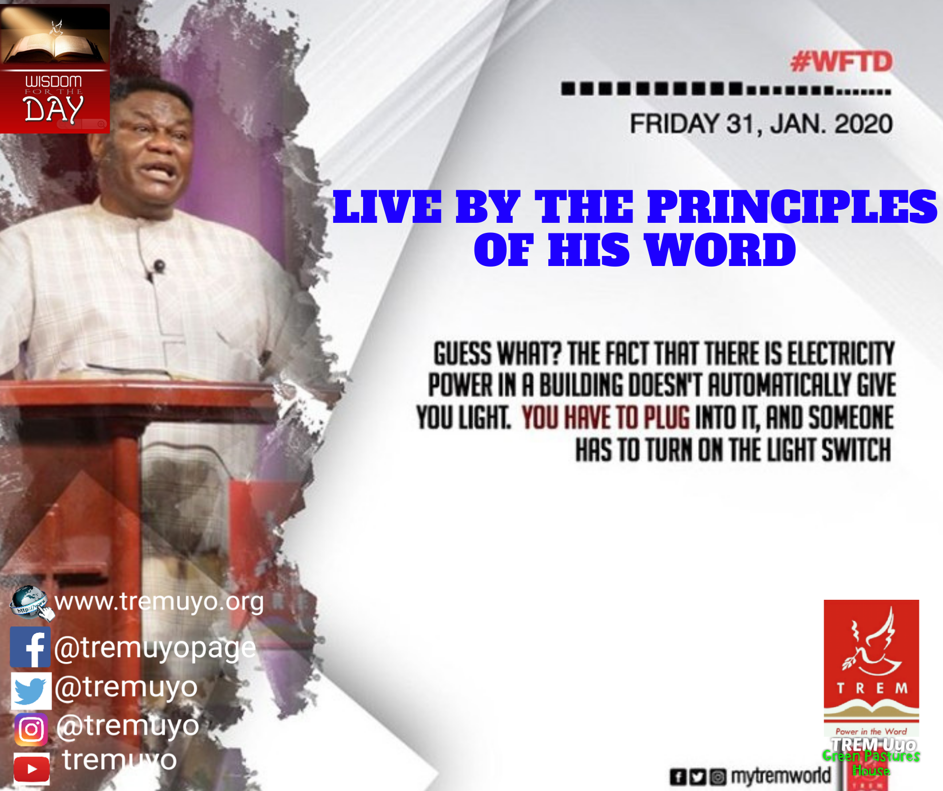LIVE BY THE PRINCIPLES OF HIS WORD
